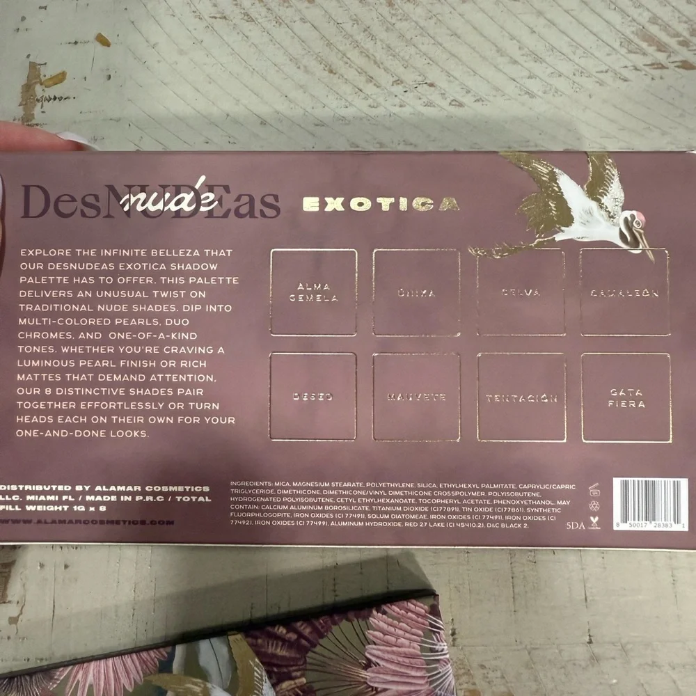 NIB Alamar Cosmetics Exotica Des Nudeas Eyeshadow Palette